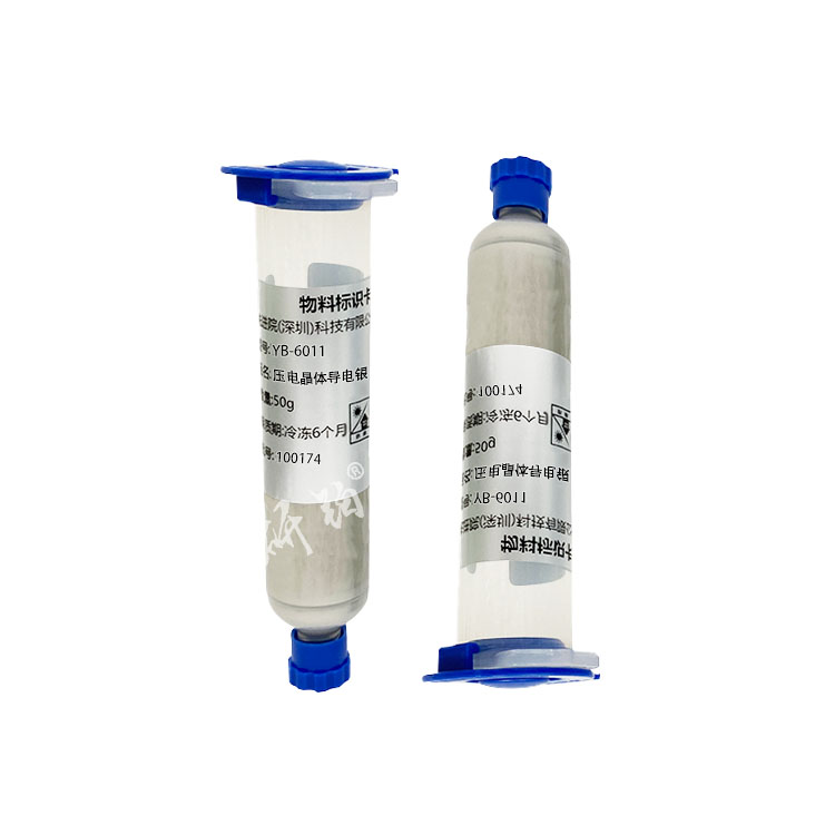 Piezoelectric crystal conductive silver adhesive