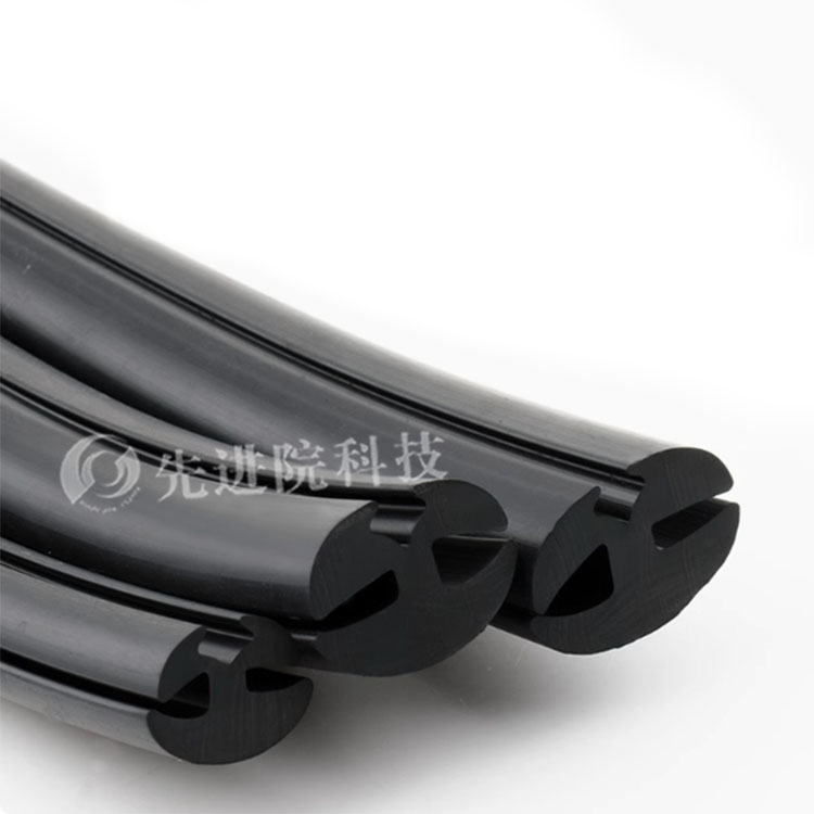 Composite extruded conductive rubber strip