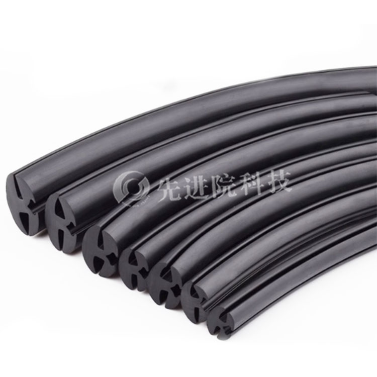 Composite extruded conductive rubber strip