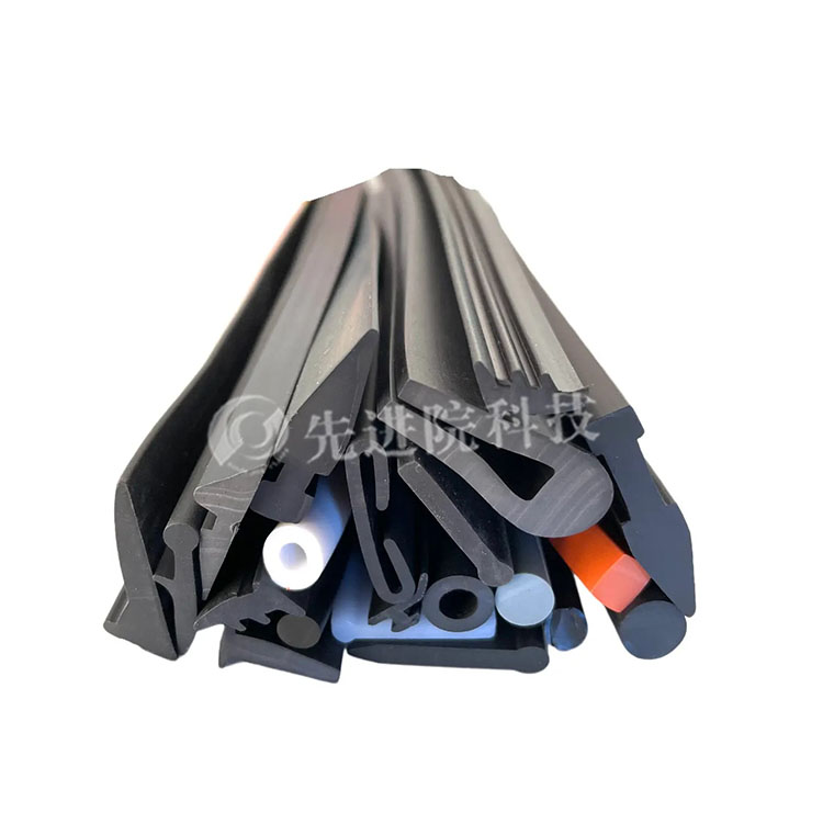 Composite extruded conductive rubber strip