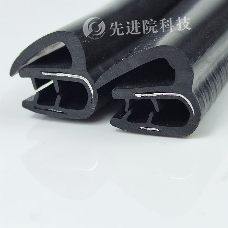Composite extruded conductive rubber strip