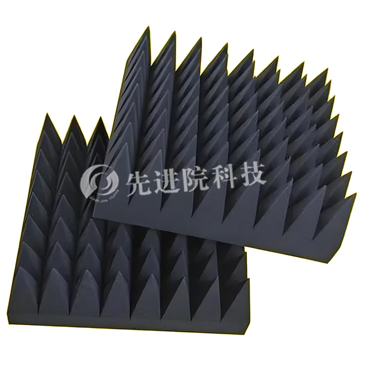 Wedge shaped absorbing material