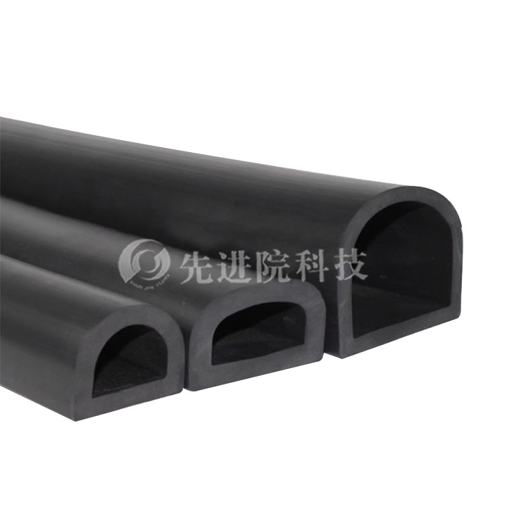 Hollow D-type conductive rubber strip conductive silicone adhesive