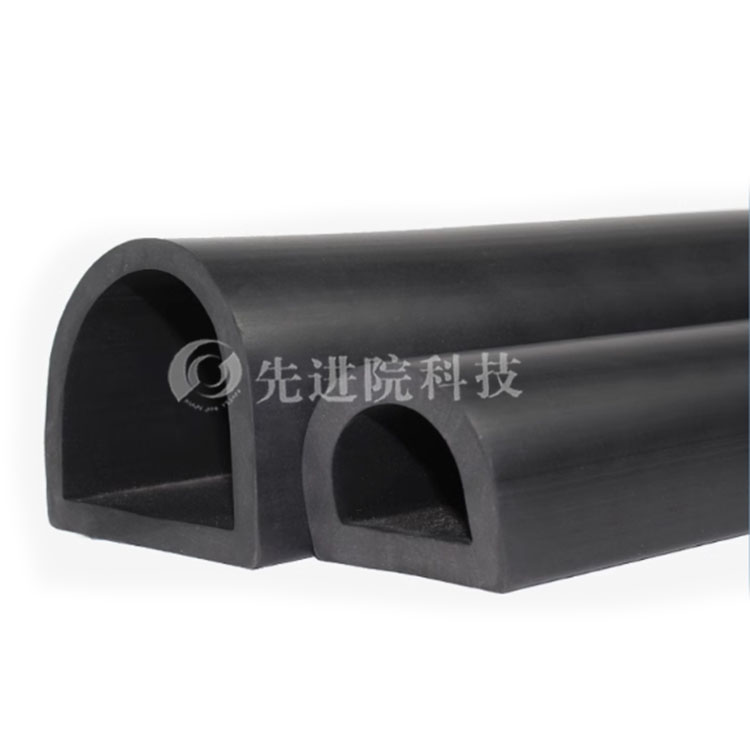Hollow D-type conductive rubber strip conductive silicone adhesive