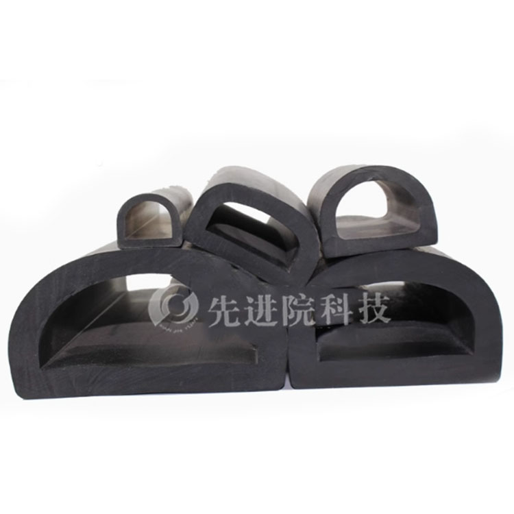 Hollow D-type conductive rubber strip conductive silicone adhesive