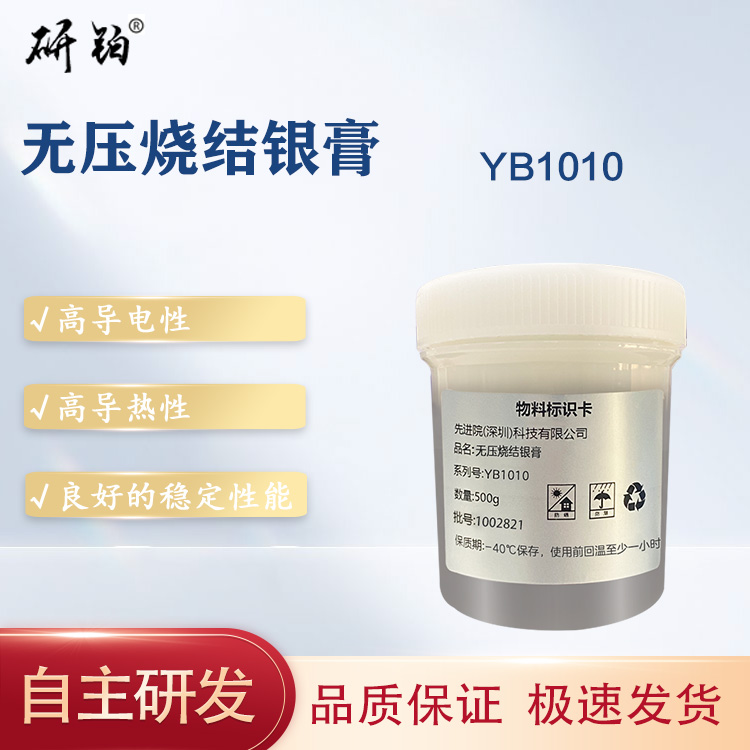 Pressureless sintered silver paste