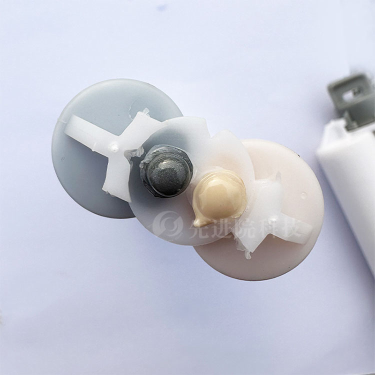 Non silicone dual agent fixing adhesive