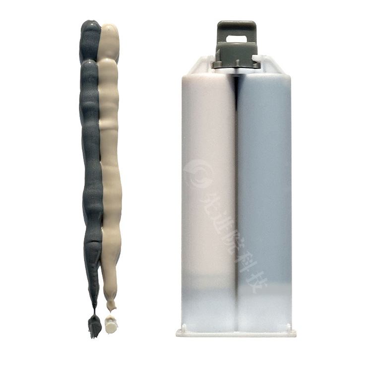 Non silicone dual agent fixing adhesive