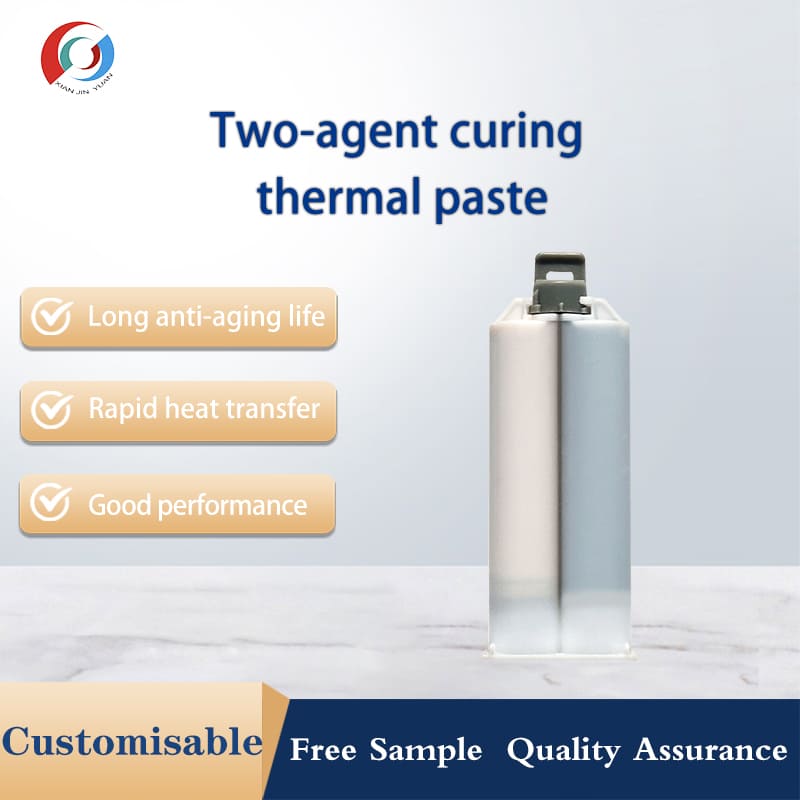 Dual agent curing thermal paste