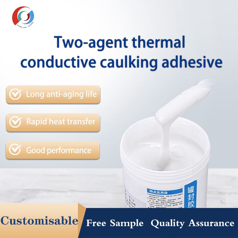 Dual agent thermal conductive sealing adhesive