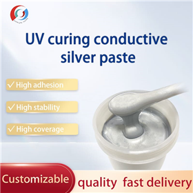 UV cured conductive silver paste