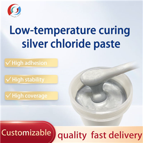 Low temperature curing silver chloride paste