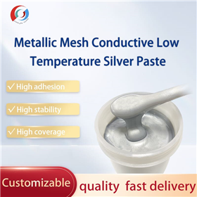 Low temperature conductive silver paste