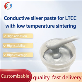Conductive silver paste for low-temperature sintering of LTCC