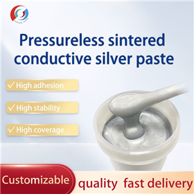 Pressureless sintered conductive silver paste