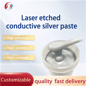 Laser etching of conductive silver paste