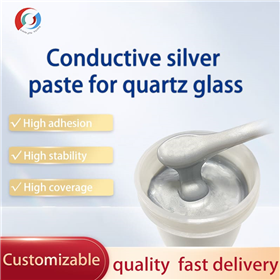 Quartz glass conductive silver paste