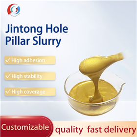 Gold through-hole column paste