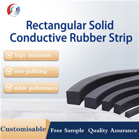Rectangular solid conductive rubber strip